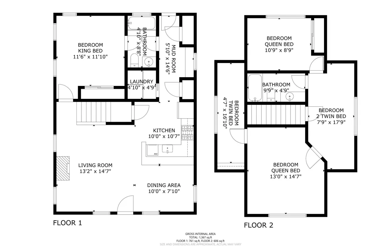 A wide view of the main living spaces, showcasing the living room, kitchen, dining area, and glimpses into bedrooms. The scene conveys a bustling yet harmonious home where family activities and daily routines unfold seamlessly.
